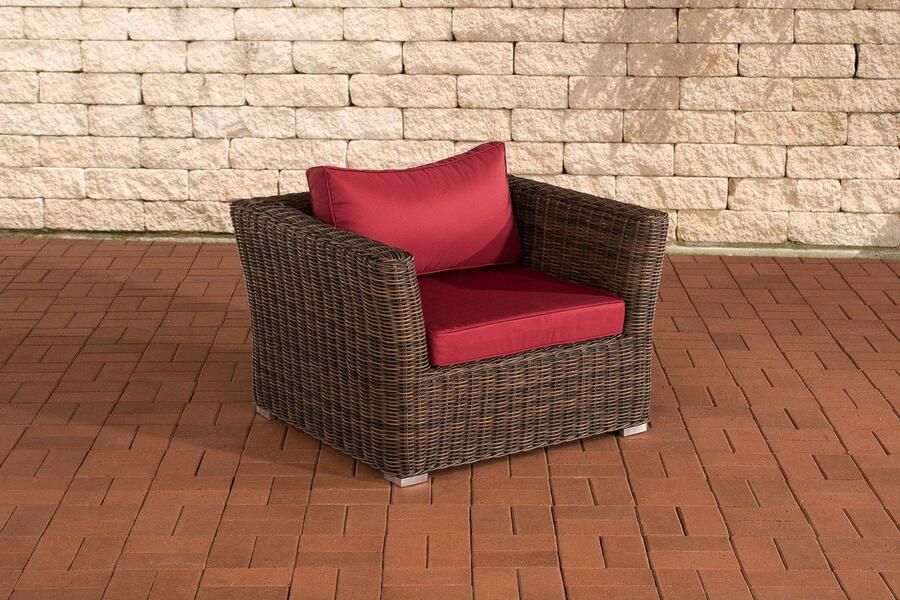 Clp Mandal Fauteuil 5mm bruin gemeleerd robijnrood