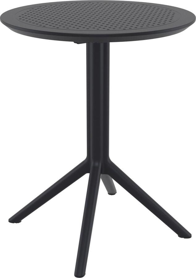 Clp Sky klaptafel Inklapbare tafel Rond of vierkant Tuintafel Voor binnen en buiten UV-bestendig Weerbestendig zwart rond