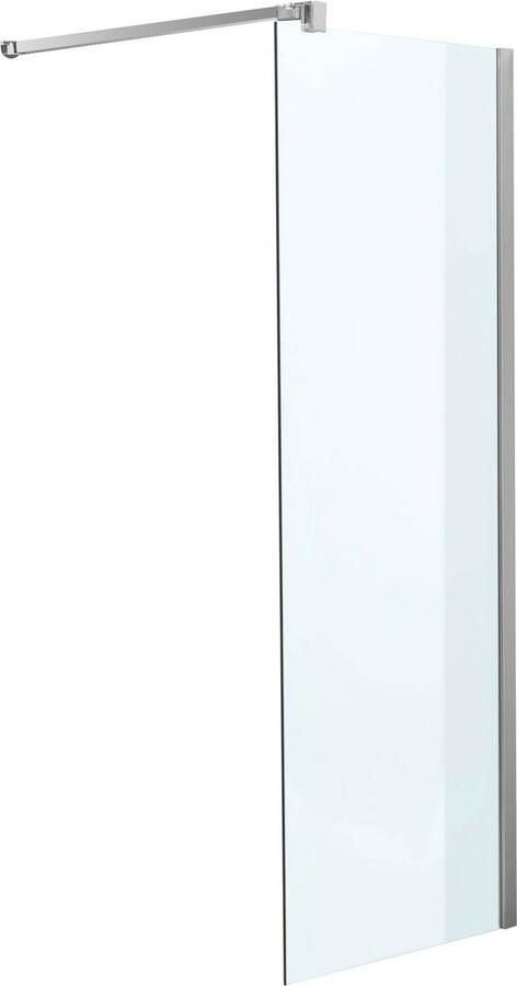Clp SQUARE Roestvrijstalen douchewand NANO-glas helder glas 70x200x150 cm