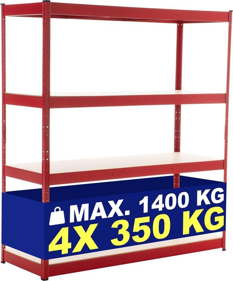 Clp Stelling 160x60x180 cm rood