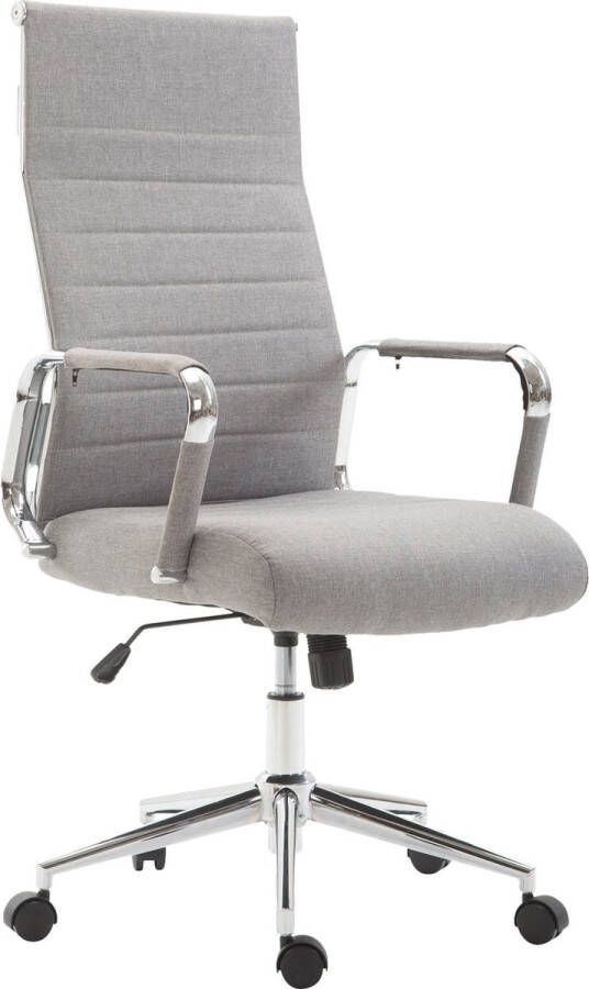 Clp COLUMBUS Bureaustoel Hoge rugleuning Ergonomisch Instelbaar Stof Grijs
