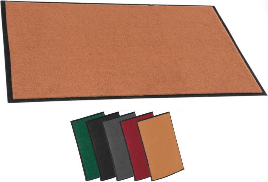 Clp Deurmat voor binnen en buiten Anti-slip deurmat koffie 90x120 cm