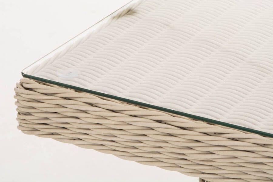 Clp Fisolo Eettafel 5mm Poly-rotan parelwit