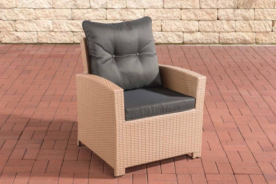 Clp Fisolo Tuinstoel 1 25 mm Poly-rotan zand antraciet