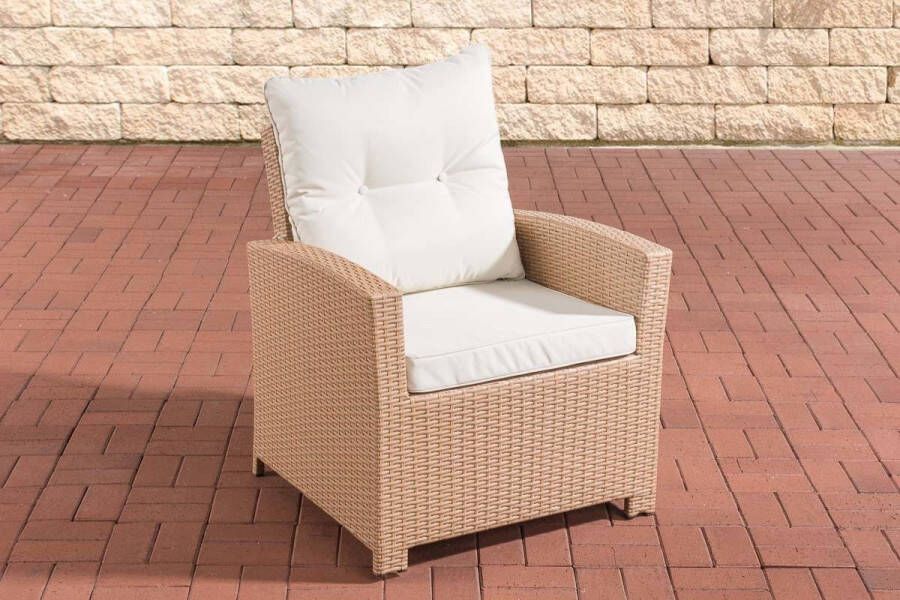 Clp Fisolo Tuinstoel 1 25 mm Poly-rotan zand gebroken wit