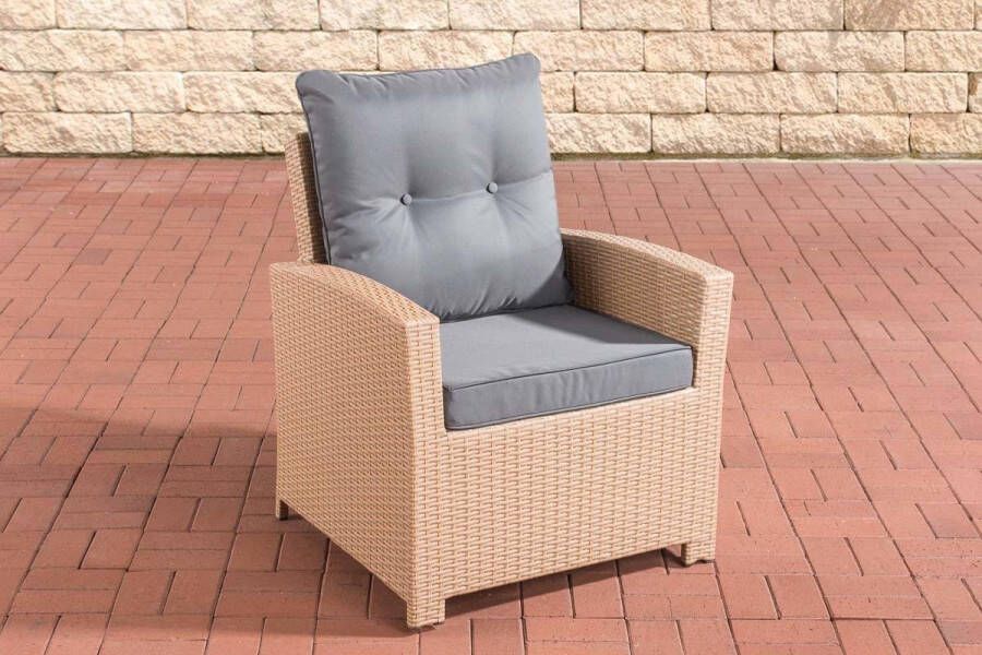 Clp Fisolo Tuinstoel 1 25 mm Poly-rotan zand ijzerachtig grijs