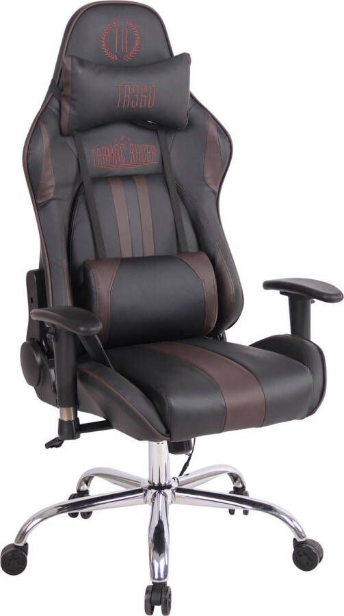Clp Game stoel Bureaustoel Sportief Massage Kunstleer Bordeaux zwart 45x54x138 cm