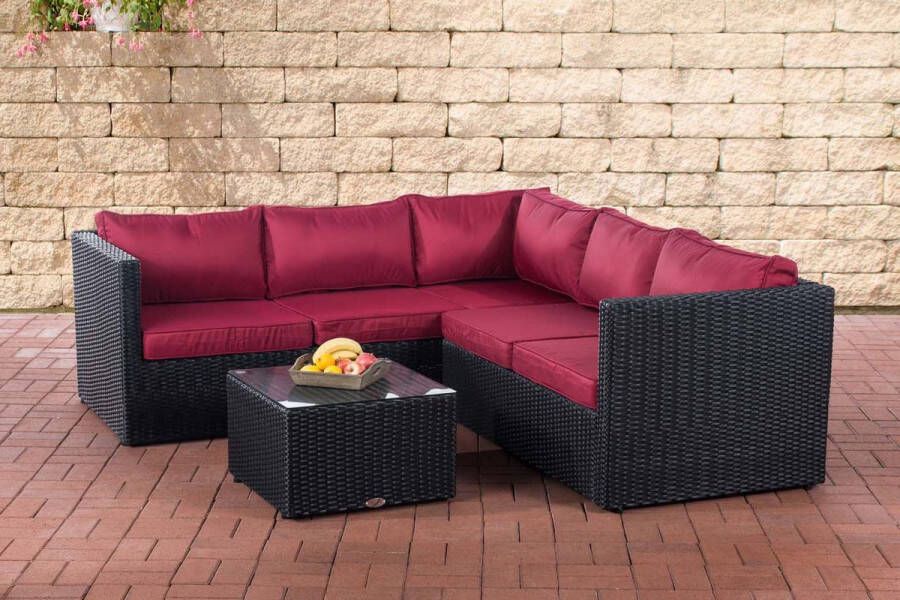 Clp GENERO Loungeset 5 mm zwart robijnrood
