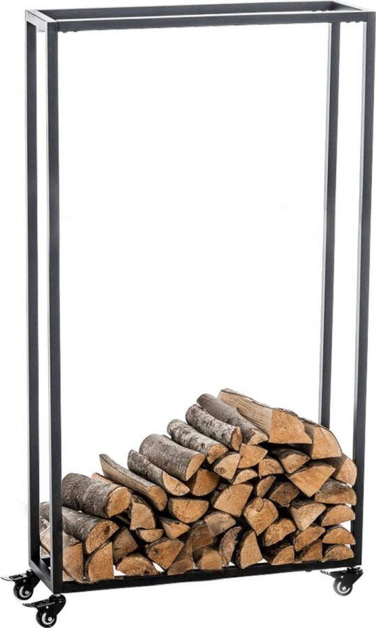 Clp Hetta Brandhout rek zwart 25x60x150 cm