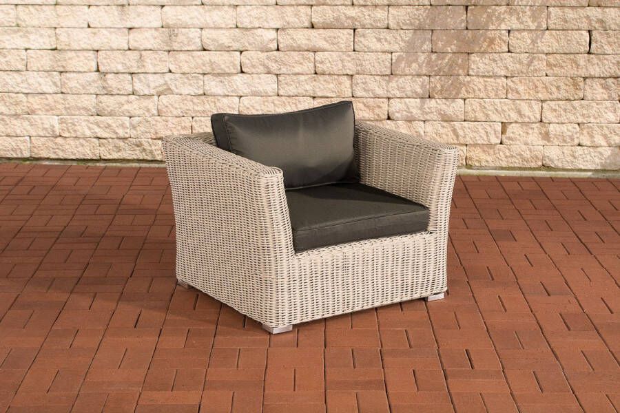 Clp Mandal Fauteuil 5mm parelwit antraciet