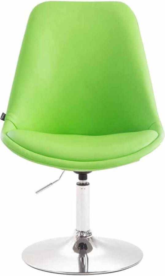 Clp Maverick Set van 4 Eetkamerstoelen Kunstleer groen chroom
