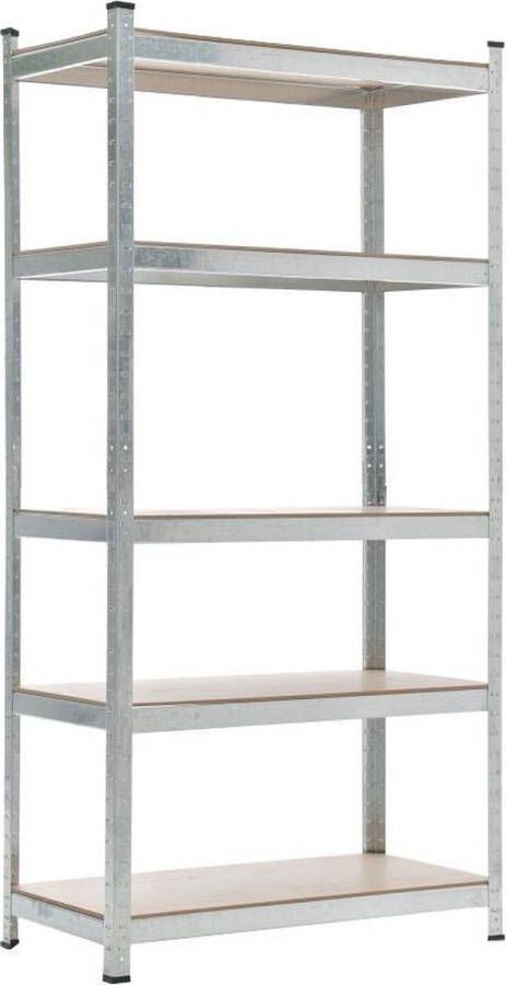 Clp Metalen opbergrek met 875 kg draagvermogen zilver 90x40x180 cm