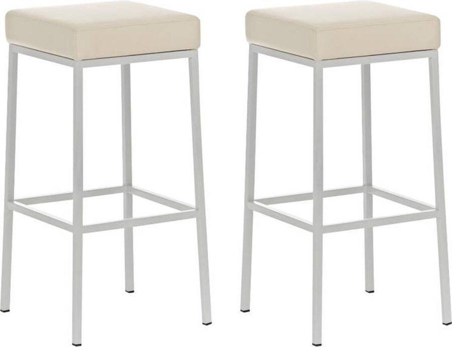 Clp Montreal 80 Set van 2 barkrukken Kunstleer creme wit