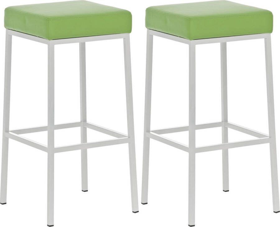 Clp Montreal 80 Set van 2 barkrukken Kunstleer groen wit