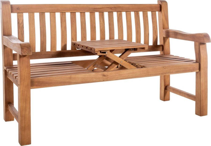 Clp Orlando Tuinbank Met inklapbare tafel 150 cm Teak 150 cm