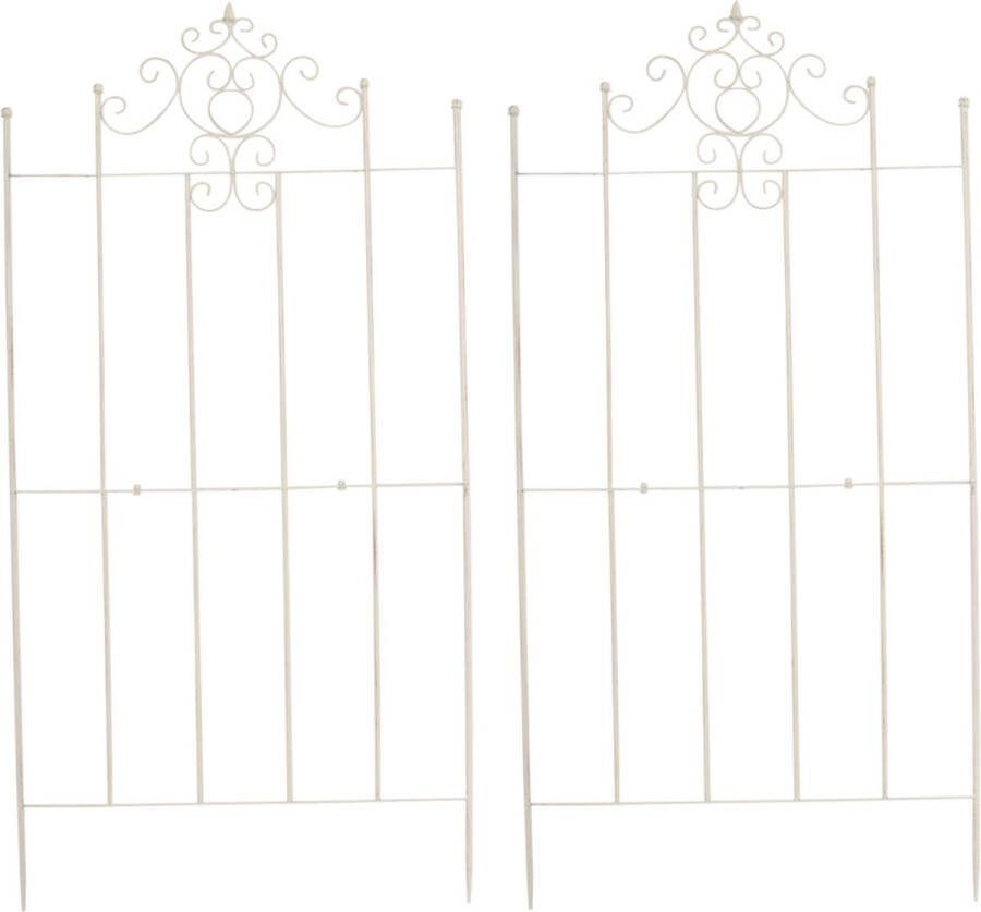 Clp Paula Set van 2 Trellis Plantenklimrek antiek creme