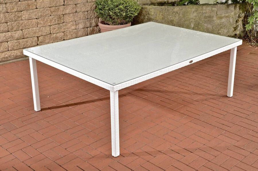 Clp Pizzo Tuintafel 1 25 mm Poly-rotan wit