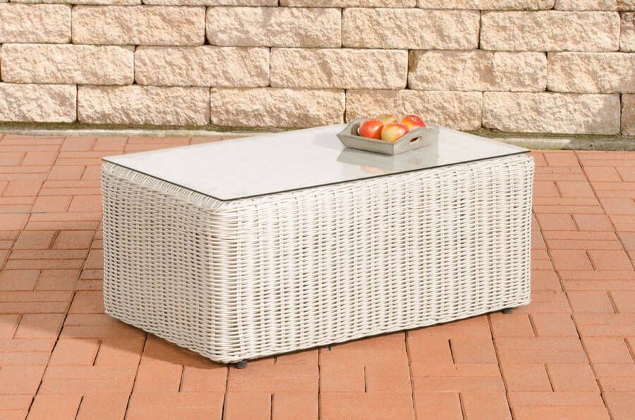 Clp Polyrattan salontafel Bergen 5mm parelwit