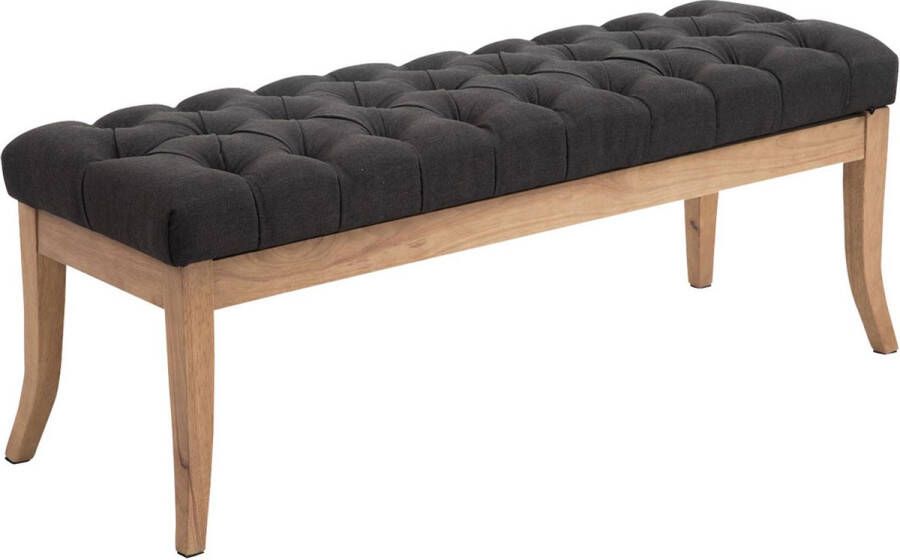 Clp Ramses Bank Bankje Chesterfield Stof donkergrijs 150 cm