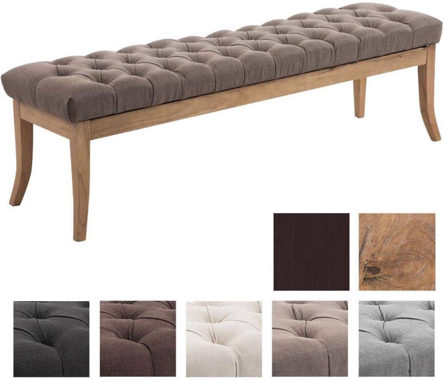 Clp Ramses Bank Bankje Chesterfield Stof taupe 100 cm