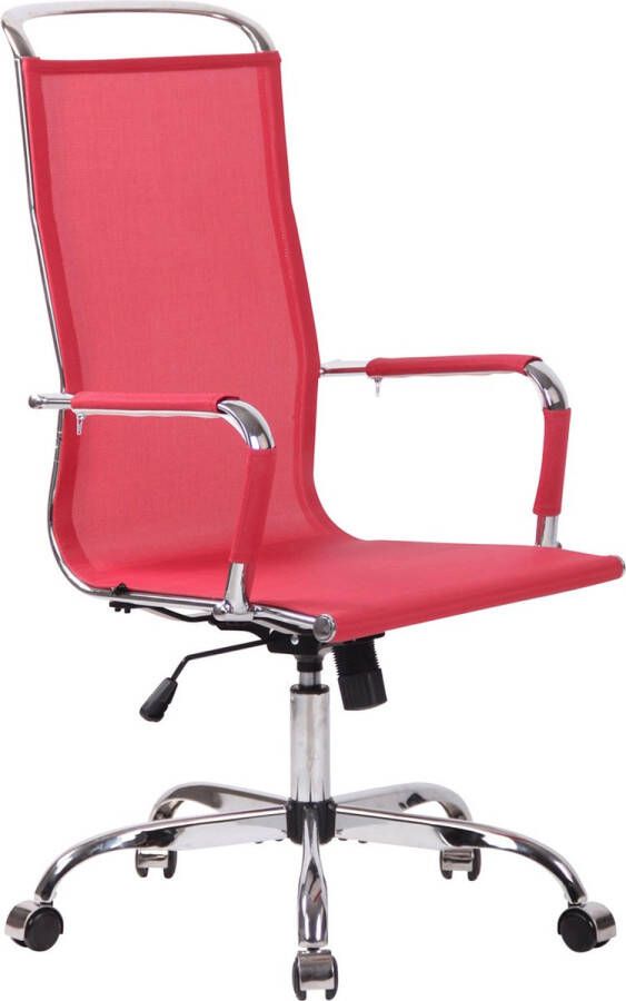 Clp Branson Bureaustoel Ergonomisch Met armleuningen Voor volwassenen Mesh rood