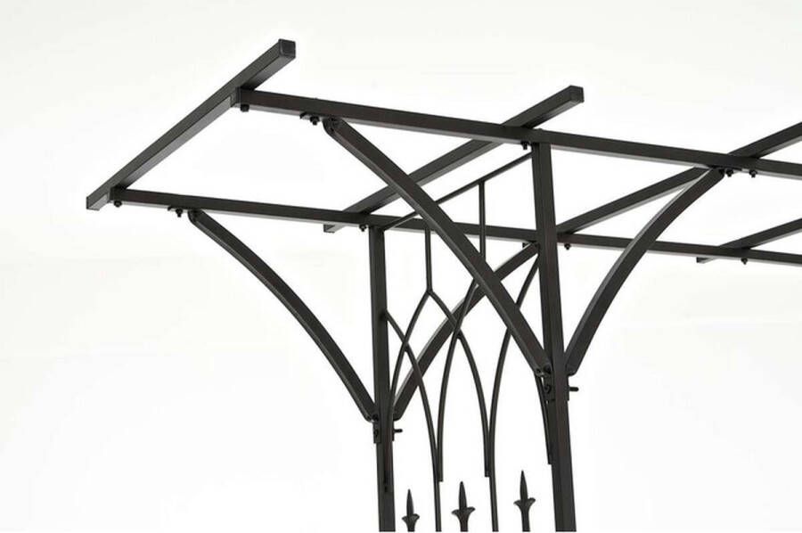 Clp Bigger Milano Rozenboog Pergola Met poort Metaal zwart
