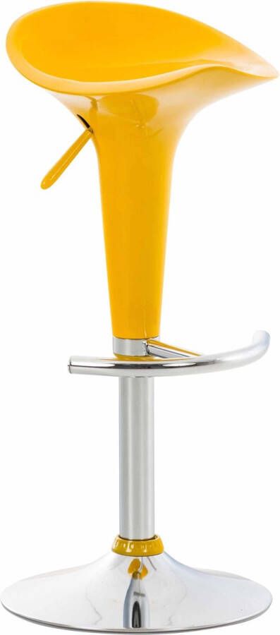 Clp Saddle Barkruk Verstelbaar Voetsteun Kunststof geel