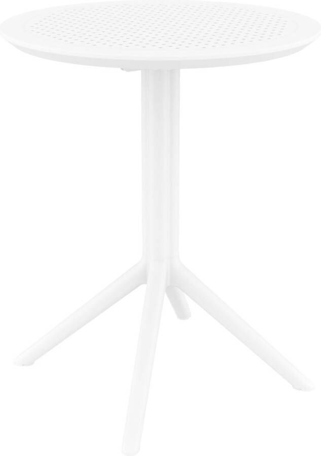 Clp Sky klaptafel Inklapbare tafel Rond of vierkant Tuintafel Voor binnen en buiten UV-bestendig Weerbestendig wit rond