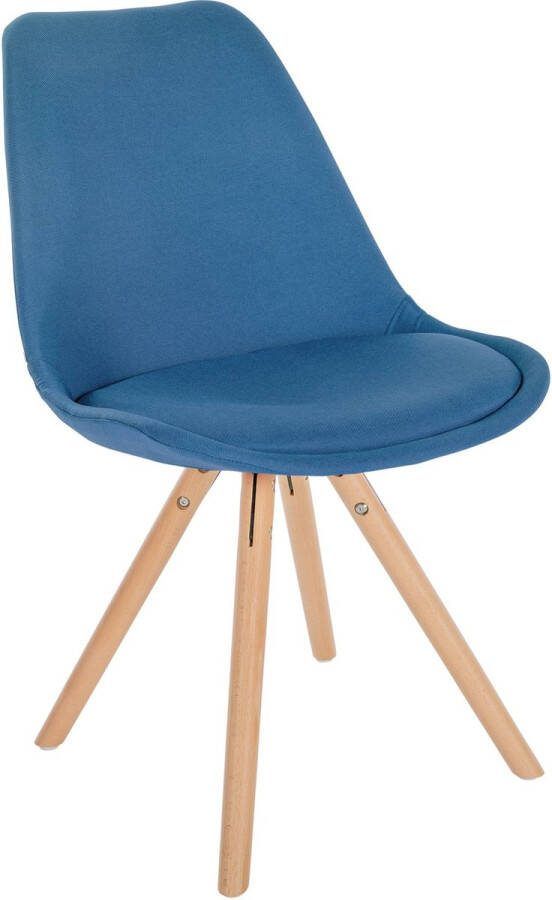 Clp Sofia Eetkamerstoel Zonder armleuning Stof blauw natura (ronde)