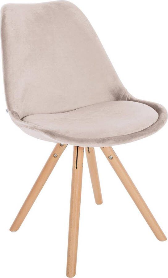 Clp Sofia Eetkamerstoel Zonder armleuning Velvet Fluweel beige natura (ronde)
