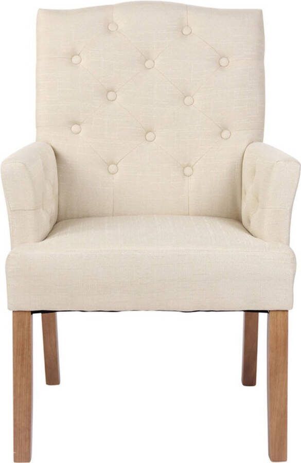 Clp Sugar Set van 2 eetkamerstoelen Stof creme antiek licht