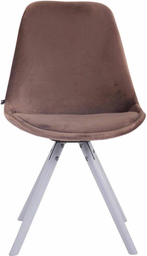 Clp Toulouse Eetkamerstoel Rond frame Fluweel bruin wit