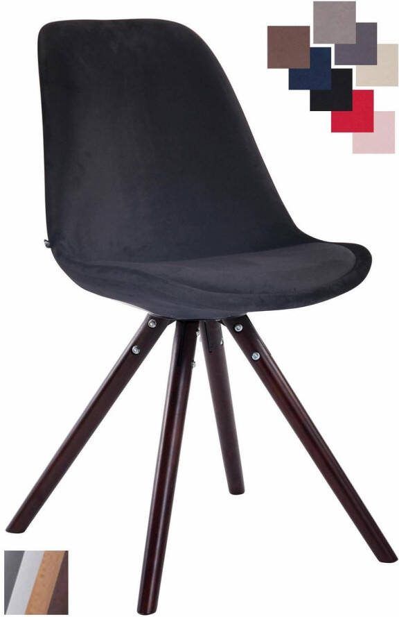 Clp Toulouse Eetkamerstoel Rond frame Fluweel zwart cappuccino