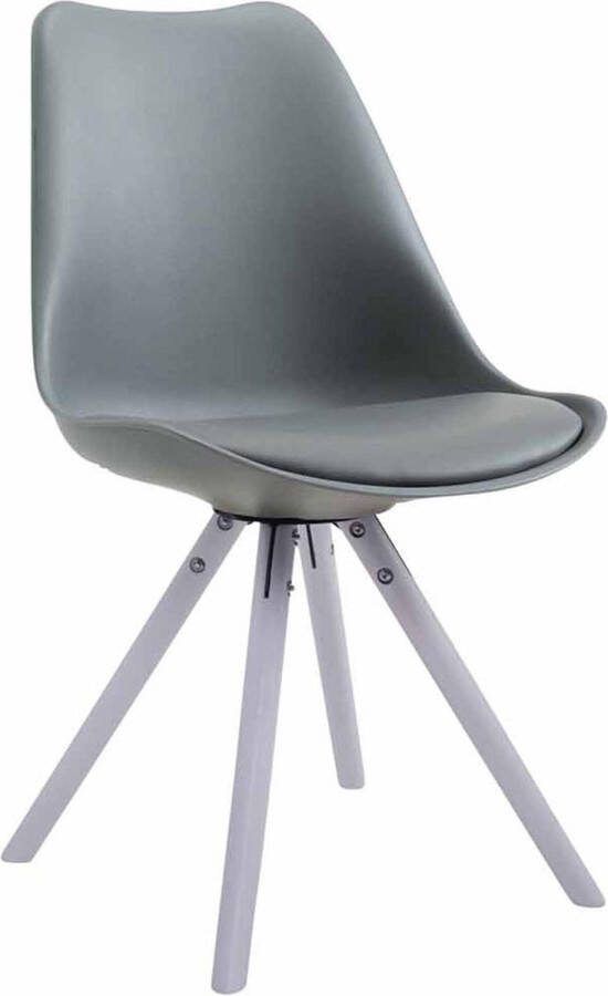 Clp Toulouse Eetkamerstoel Rond frame Kunststof grijs wit