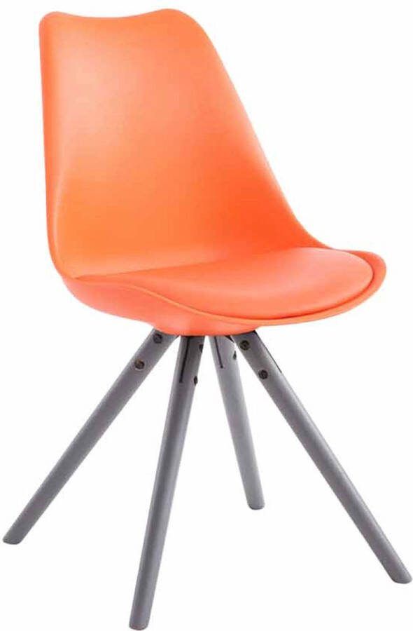 Clp Toulouse Eetkamerstoel Rond frame Kunststof oranje grijs