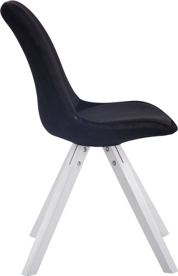 Clp Toulouse Eetkamerstoel Vierkant frame Fluweel zwart wit