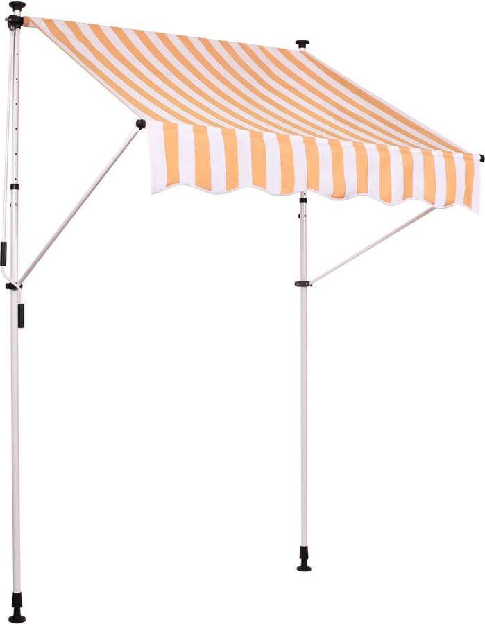 Clp Westerly Klem zonnescherm wit geel 250x120 cm
