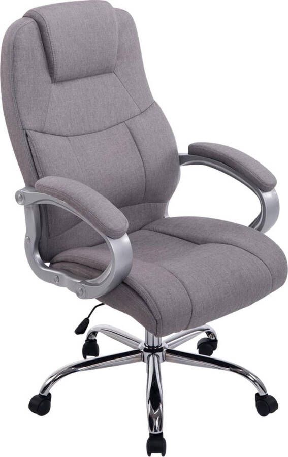 Clp XL Apoll Bureaustoel Voor volwassenen Ergonomisch Met armleuningen Stof grijs