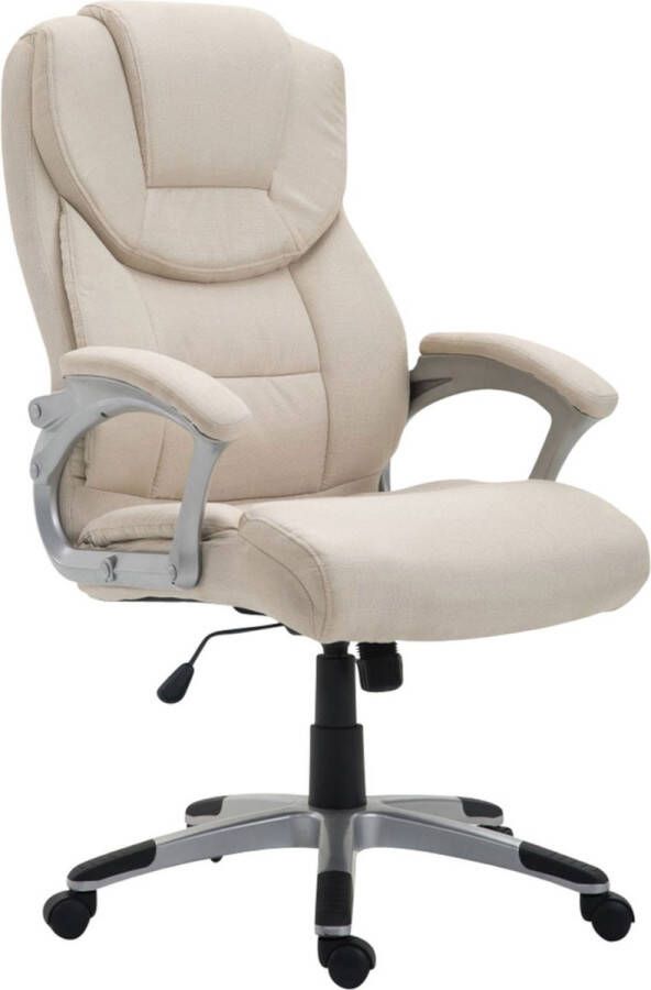 Clp XL Texas Bureaustoel Ergonomisch Voor volwassenen Met armleuningen Stof creme