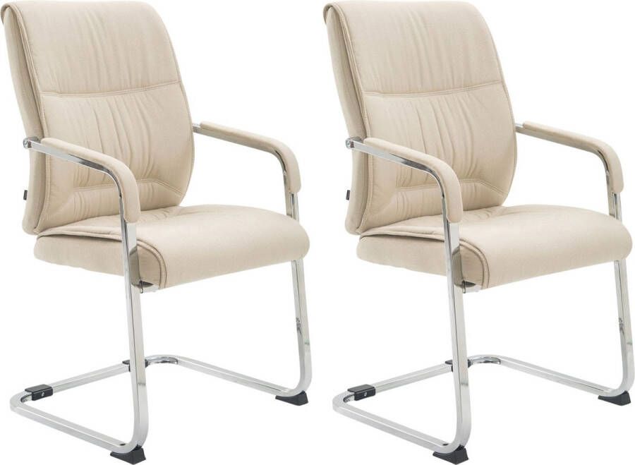Clp XXL Anubis Set van 2 Eetkamerstoelen Stof creme