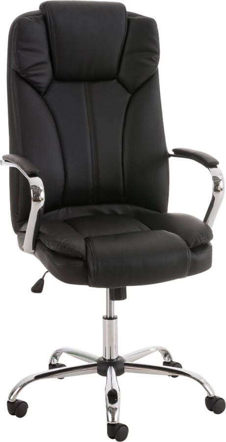 Clp XXL comfortabele bureaustoel BIG XANTHOS managerstoel diretiestoel zware belasting (tot 210 kg) ergonomisch kunstleren bekleding zwart