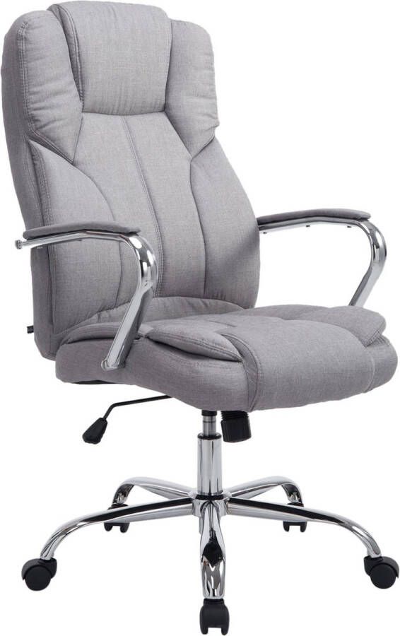 Clp XXL bureaustoel managerstoel BIG XANTHOS diretiestoel zware belasting (tot 210 kg) ergonomisch stoffen bekleding grijs