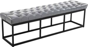 Clp Zitbank AMUN bekleed en benopt kunstleer grijs 150 cm