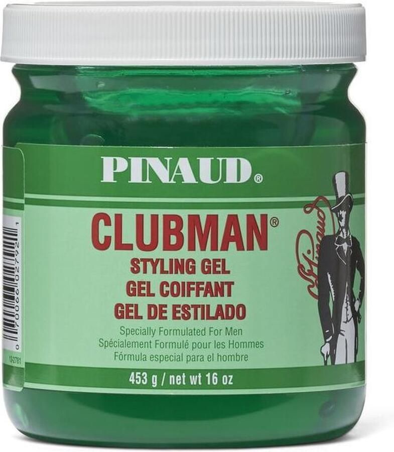 Clubman Pinaud Styling Gel 453 gr Medium Hold Mooie glans
