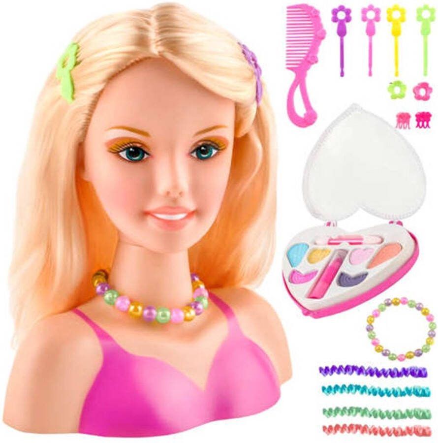CMC vending Schmink pop met Makeup speelgoed kappop en haar accessoires kaphoofd smink