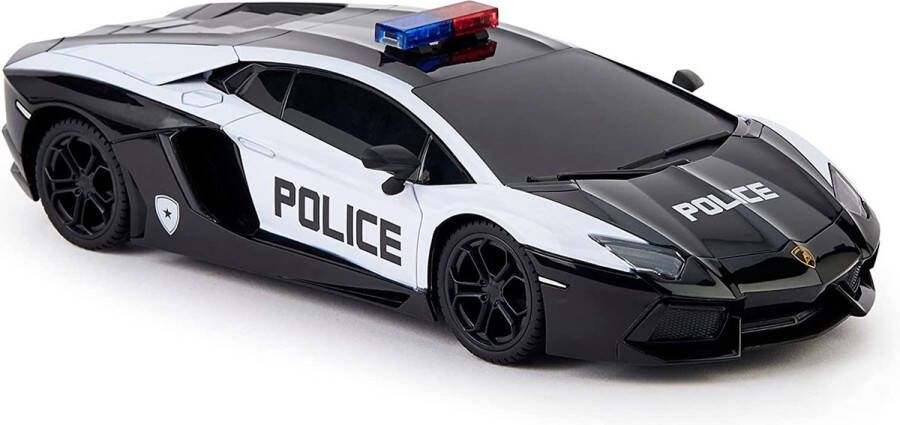 CMJ Lamborghini Aventador Politieauto | Op Afstand Bestuurbare Auto 1:24 Schaal | Werkende koplampen 2.4Ghz