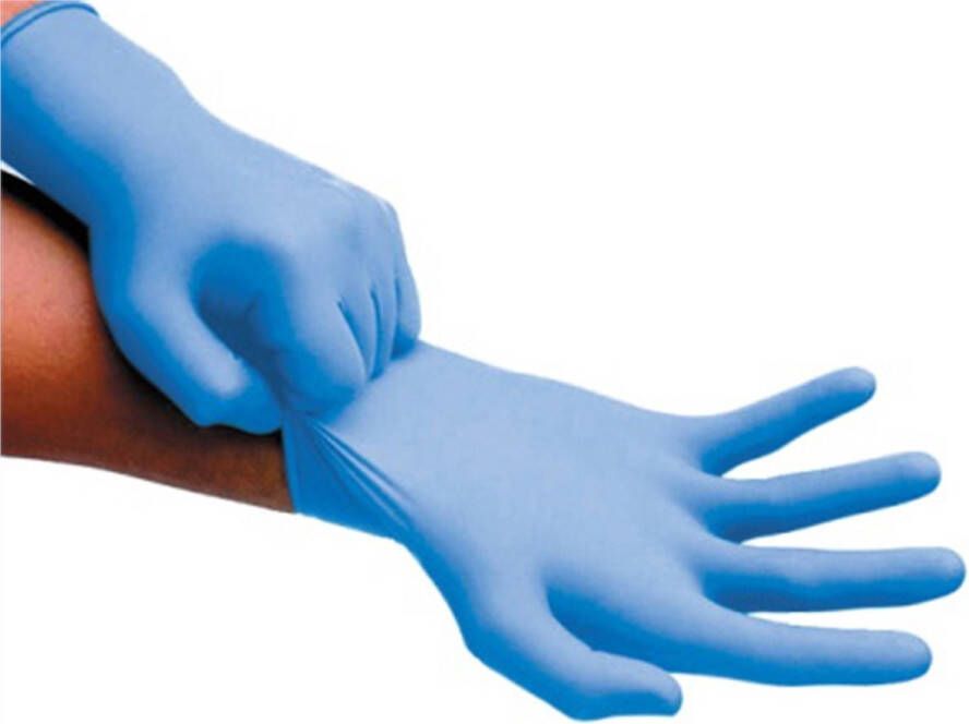 CMT 100 Stuks Latex XL Extra Large Blauwe Ongepoederd Poedervrij Wegwerp Handschoenen Wegwerphandschoenen