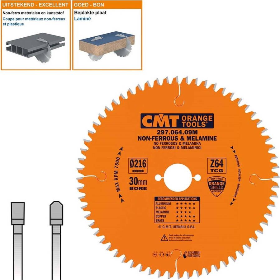 CMT Cirkelzaag HW 216x30x2 8 Z64 Aluminium Composiet