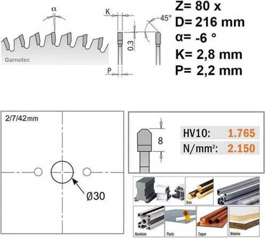 CMT Cirkelzaag voor non-ferro metalen Zagen