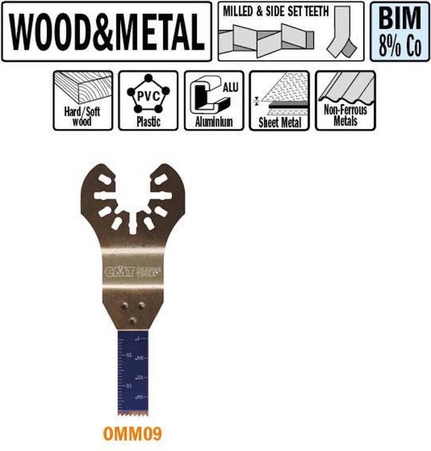 CMT Multitoolzaagblad voor hout en metaal 10mm Multitool machine accessoires Materiaal Zagen Hout 1 Stuk(s)